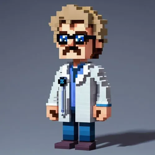 Pixel Art， game Scene,cartoon doctor,theoretician physician,doctor,biologist,doc,doctorandus,doktor,voxel,scientist,professedly,physician,geneticist,docteur,ship doctor,pharmacopeia,male nurse,microbi