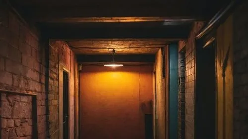 ПОДВАЛ,an empty room with a door and lamp,creepy doorway,hallway,passageway,corridors,passageways,basements,corridor,basement,the door,room door,alleyways,hallways,doorways,hallway space,blind alley,a