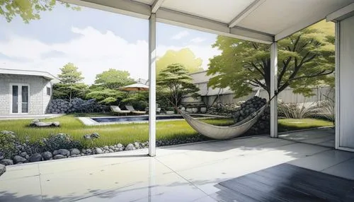 Galería y patiecito,3d rendering,landscape design sydney,sketchup,mirror house,garden design sydney,virtual landscape,render,background design,landscape designers sydney,photorealism,renderings,carpor