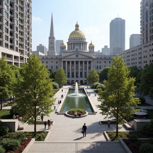 Futurism Style Public Administration Buildings Design Ideas