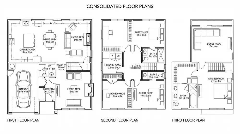 an architectural floor plan with the following instructions