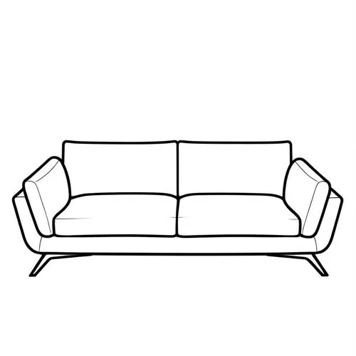 Sofa,a black and white couch drawn in a line art style,sofa,loveseat,sofa set,couch,settee,sofas,Design Sketch,Design Sketch,Rough Outline