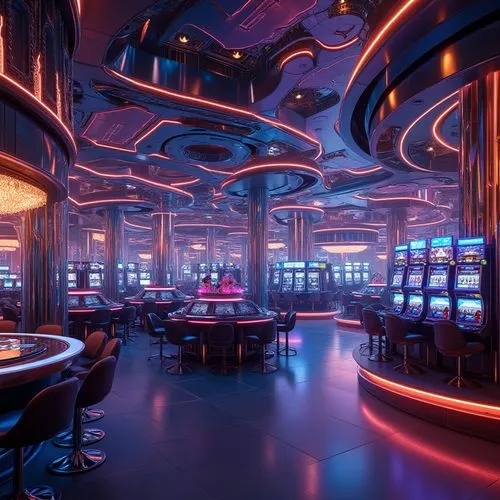 Casino High-tech Style Design Ideas