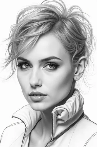 sketch pencil design,a girl with her hair pulled back in a ponytail,airbrushing,fashion vector,illustrator,airbrush,drawing mannequin,vectoring,shadings,girl drawing,vector girl,girl portrait,vectoriz