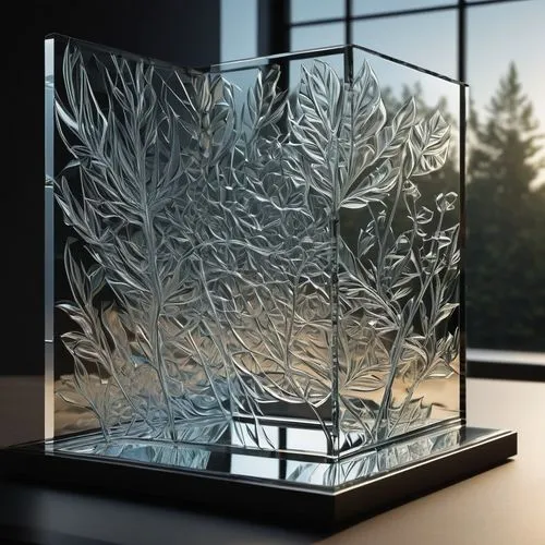 Create a refined 2D artwork that gives the illusion of a singular, ultra-thin glass pane. This pane is so delicately thin that it almost defies perception, merging multiple layers into what appears to