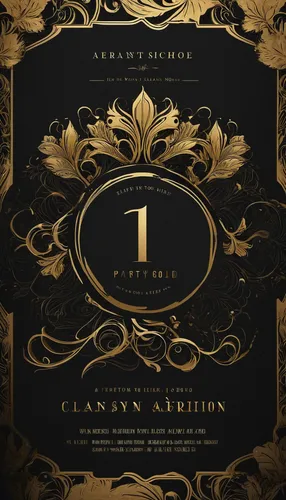 Create an elegant black and gold party flyer with a touch of sophistication for a classy affair.,blossom gold foil,wedding invitation,gold foil labels,christmas gold foil,gold foil,gold foil laurel,go