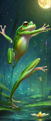 Compose a poem about a graceful frog gracefully leaping through a moonlit pond.,frog background,wallace's flying frog,running frog,frog through,frog king,frog prince,woman frog,water frog,true frog,ka