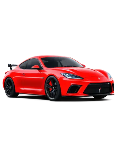 Sports car, low-angle shot, sleek design, shiny metallic body, black wheels, red brake calipers, sporty spoiler, aggressive headlights, luxurious interior, leather seats, steering wheel with paddle sh