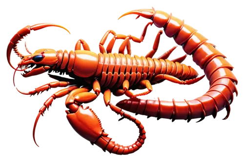 Scorpion, close-up, venomous sting, sharp tail, brown color, detailed texture, raised abdomen, curved claws, deadly pose, dramatic lighting, shallow depth of field, high contrast, cinematic compositio