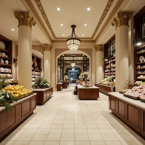 Grocery Store Neoclassicism Style Architecture Design Ideas
