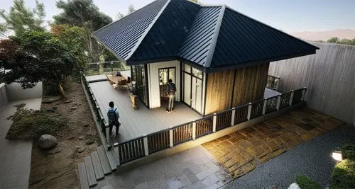 Cabaña Finca San Isidro 0001,3d rendering,sketchup,inverted cottage,folding roof,cubic house,dunes house,landscape design sydney,timber house,revit,wooden house,wooden decking,roof landscape,roof terr
