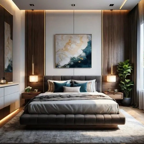 Modern bedroom interior design for Modern contemporary interior design,modern decor,modern room,contemporary decor,interior design,interior modern design,interior decoration,bedroom,guest room,sleepin