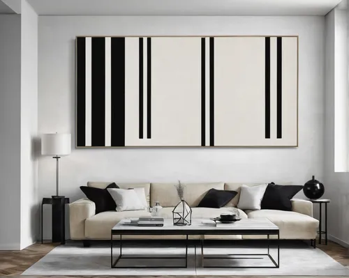 large scale black and white stripe art with future lines on a wall to envelop the space and give it a modern feel made by famous artist,modern decor,contemporary decor,black and white pattern,interior