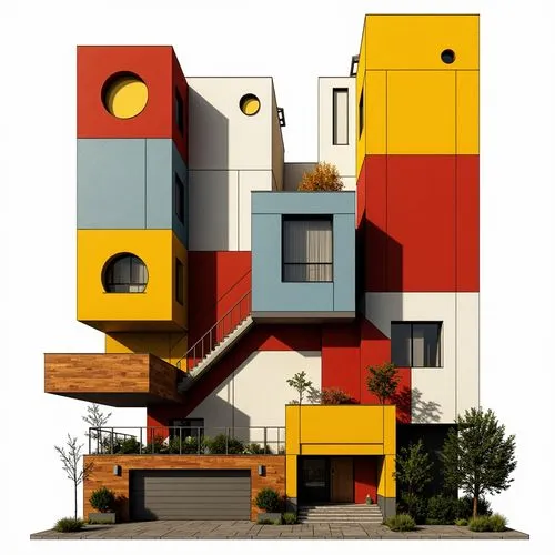 Vibrant primary colors, bold black outlines, stark white backgrounds, industrial metal tones, rich wood textures, geometric shapes, minimalist compositions, functional typography, clean lines, rectang