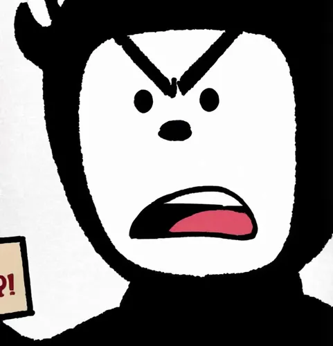 an angry tomota holding a sign "Eat more Meat!", simple background, in the pixar style,ape,warning finger icon,monkey,angry man,don't get angry,gorilla,angry,anger,panicky,comic frame,angriest,comic h