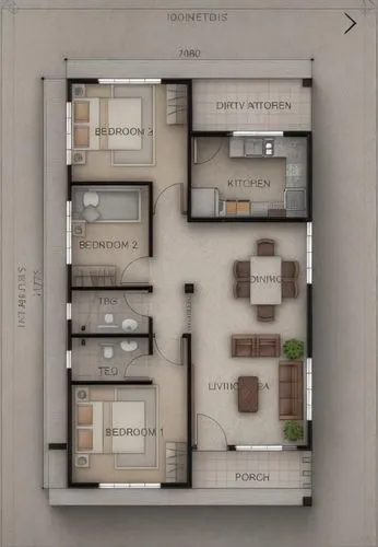 Using the uploaded floor plan as the blueprint and the selected image as the style reference, generate a photorealistic 3D architectural floor plan. Maintain the exact geometry, proportions, dimension