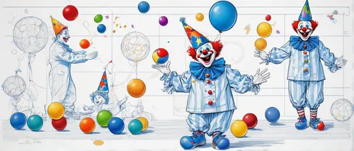 Imagine a funny and clumsy clown juggling colorful balls at a children's birthday party.,clowns,creepy clown,horror clown,happy birthday balloons,scary clown,clown,balloons mylar,it,baloons,balloons,c