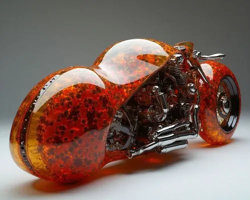 A futuristic gaa motorcycle designed for the urban commuter. The body is sleek and compact, with sharp, angular lines and a lightweight aluminum frame. The wheels are integrated into the body to minim