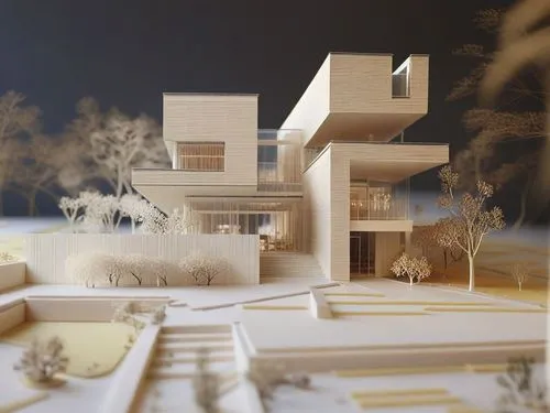 a picture of a building made out of paper,model house,cubic house,renders,dunes house,cantilevers,cube stilt houses,render,timber house,cantilevered,redevelop,cube house,modern architecture,housebuild
