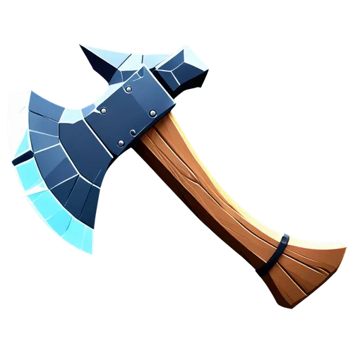 A powerful axe made of sturdy materials and adorned with frost-themed decorations.,pickaxe,dane axe,ranged weapon,tomahawk,axe,throwing axe,a hammer,butcher ax,witch's hat icon,thermal lance,broadaxe,