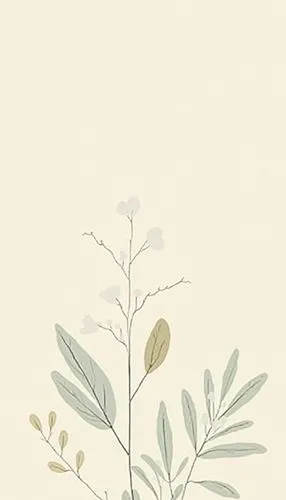 "Design a minimalist November wallpaper featuring line art of various leaves in a neutral color palette. Use soft beige and muted green to create a clean, elegant background with a hint of nature."


