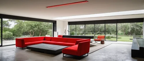 Achieve a minimalist feel with neutral colors and clean lines,interior modern design,contemporary decor,mid century modern,mid century house,modern decor,daylighting,concrete ceiling,modern living roo
