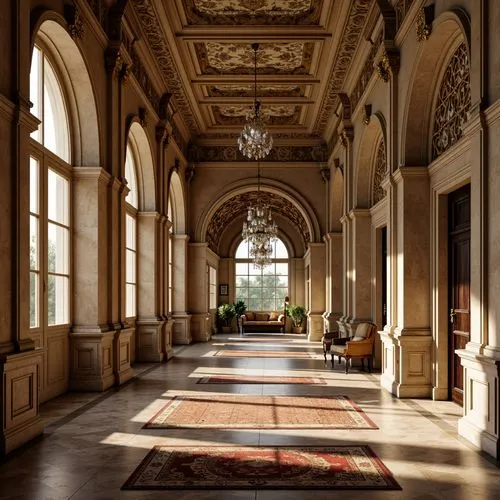 Bus Station Classicism Style Building Design Ideas