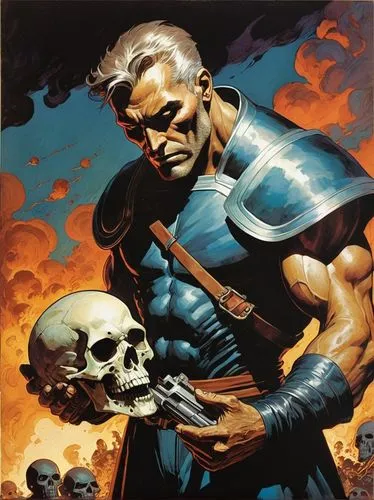 fantasy lithograph, 1950s fantasy comic, Apocalypse from X-men, holding a skull,












,prejmer,greyskull,he-man,magneto-optical disk,heroic fantasy,death's-head,crossbones,death's head,doctor d