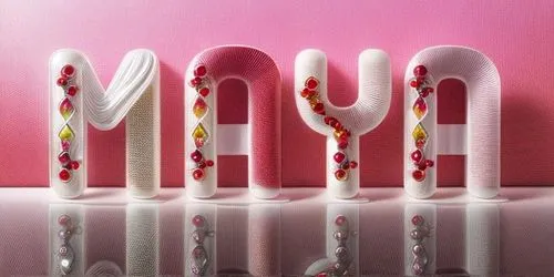 White and red and pink and yellow and purple ,a number of letters are arranged in a line,candy cane bunting,strawberry popsicles,paper scrapbook clamps,reusable utensils,candy sticks,candy canes,Reali