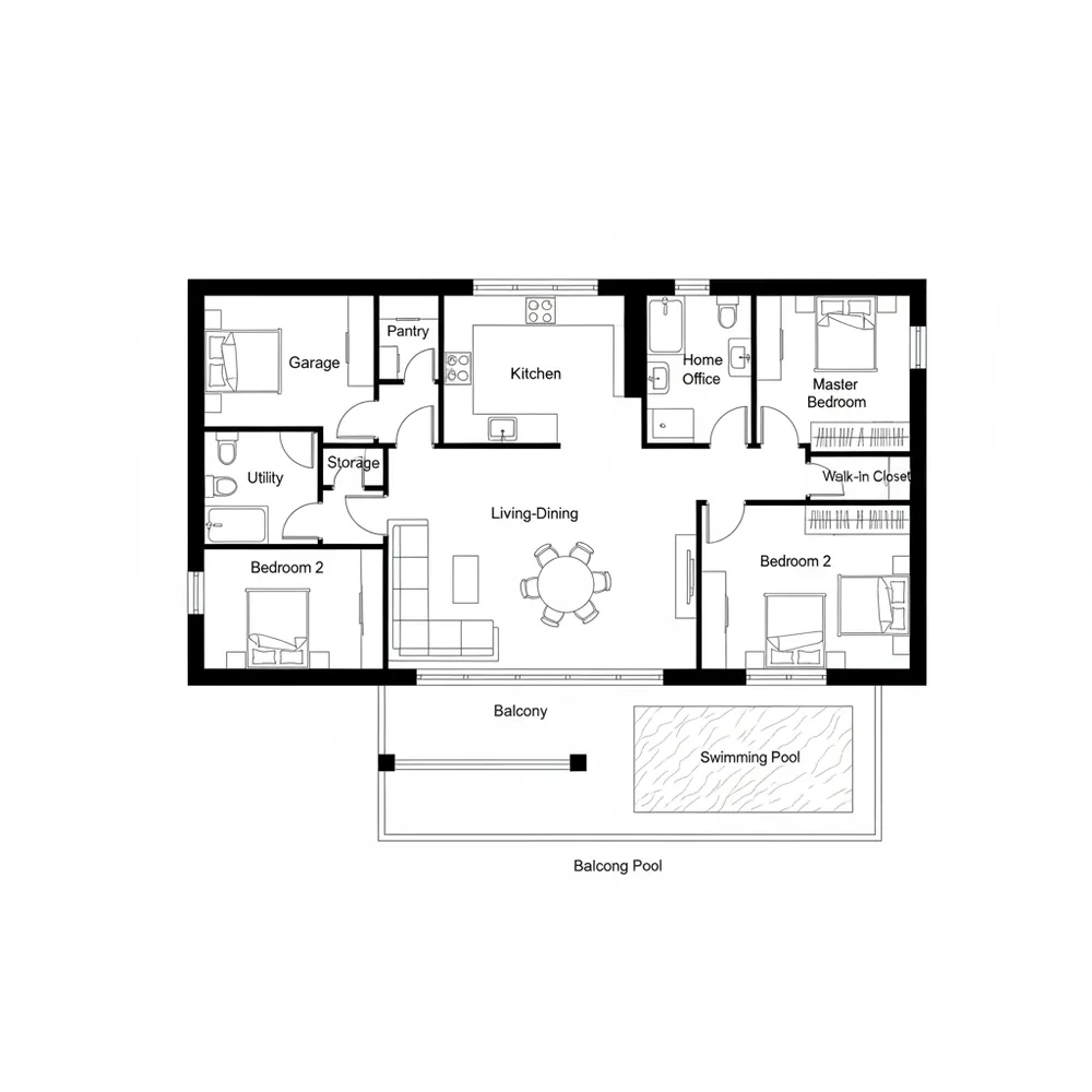 floor plan of an apartment complex