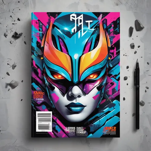 Design a bold and fierce magazine cover with futuristic elements.,cover,magazine cover,atom,comic book,magazine - publication,art book,adobe illustrator,magazine,comicbook,magazines,awesome arrow,comi