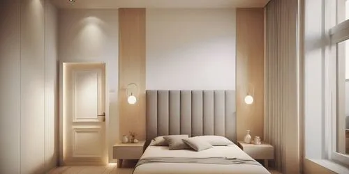 a bedroom scene with focus on the bed and the lights,modern room,bedroom,bedrooms,sleeping room,modern minimalist bathroom,penthouses