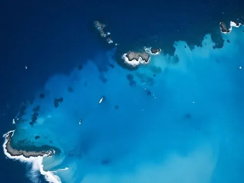 sea,an aerial view of a bright blue ocean,atoll from above,molokini,kei islands,yasawa,malpelo,duiker island