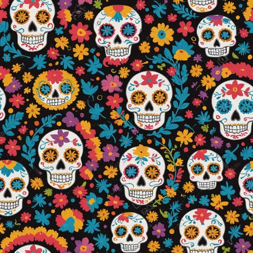 day of the dead paper,sugar skulls,day of the dead icons,sugar skull,day of the dead,calaveras,calaverita sugar,calavera,dia de los muertos,day of the dead frame,seamless pattern repeat,floral skull,l