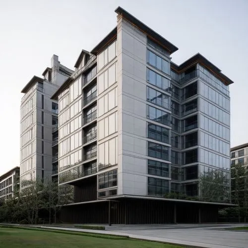 houston texas apartment complex,glass facade,residential tower,hoboken condos for sale,modern architecture,appartment building,kirrarchitecture,office buildings,modern building,office building,metal c