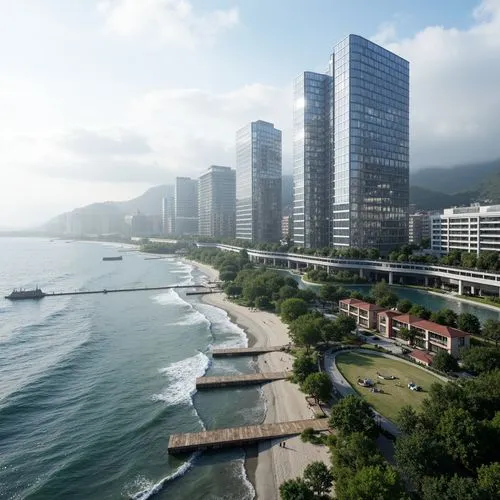 Coastal Energy Plant High-tech Style Architecture Design Ideas