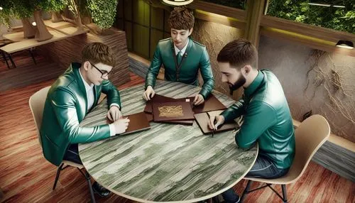 a man is signing an item at the table in a restaurant,poker,dice poker,croupier,backgammon,croupiers,pinochle