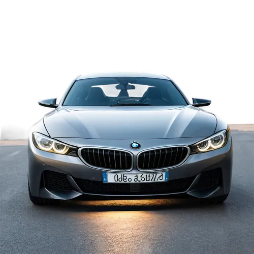 BMW car, luxury vehicle, metallic silver body, sleek design, sporty wheels, low-angle shot, morning light, urban setting, detailed headlights, shiny hood, BMW logo, 3/4 composition, shallow depth of f
