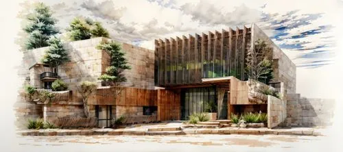 wooden facade,archidaily,timber house,eco hotel,landscape design sydney,eco-construction,landscape designers sydney,dunes house,wooden house,3d rendering,garden design sydney,athens art school,kirrarc
