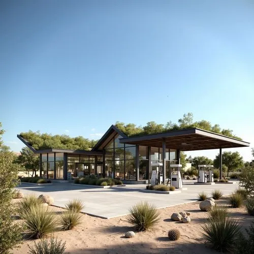 Gas Station Green Architecture Design Ideas