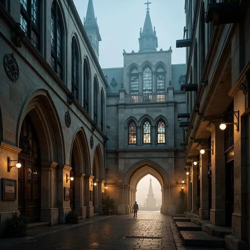 Entry Gothic Style Building Design Ideas
