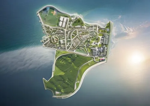 MVRDV masterplan sponge city, medium density,relief map,peninsula,jeju,valdes peninsula,map icon,willemstad,lavezzi isles,town planning,maya city,artificial island,uninhabited island,artificial island