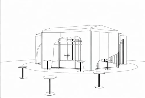 a drawing of two toilets and some tables,pop up gazebo,gazebo,bandstands,gazebos,pergola,bus shelters,stage design,pergolas,forecourts,bandstand,enclosure,columns,frame drawing,architect plan,barbecue