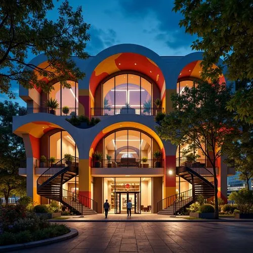 Library Expressionism Style Building Architecture Design Ideas