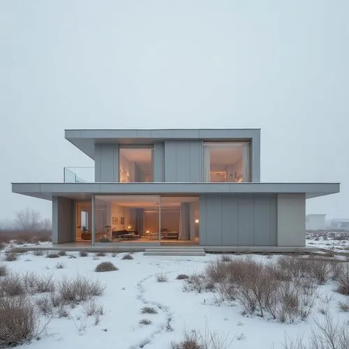  ,a large house with windows that have open in the front,cubic house,snohetta,winter house,dunes house,cube house,cantilevers,snow house,cantilevered,frame house,danish house