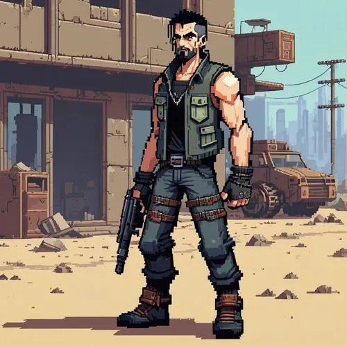 Pixel Art,punisher,mercenary,hannegan,axton,postapocalyptic,logan,mercenaries,mercenaria,bsaa,shadman,mercenario,daikatana,redfield,barret,pixel art,terminator,macmanus,leon,wolstein,rebgun