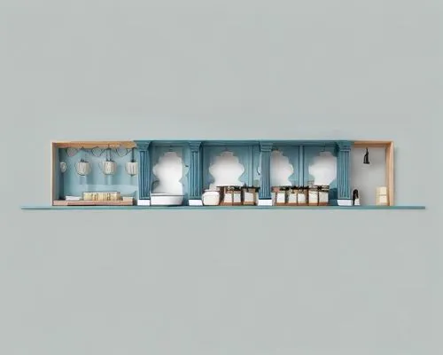 color this section as a tea lounge blue color
,sideboard,bar counter,kitchen shop,shelves,kitchen cabinet,shelving,cabinets,pantry,cabinetry,kitchen design,china cabinet,kitchen,kitchenette,shelf,doll