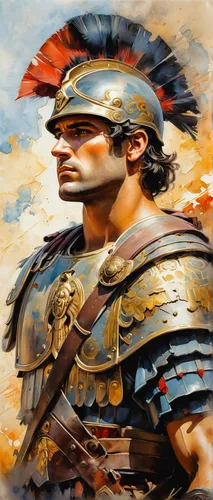 Breathtaking Masterpiece Oil Painting, Amazing Tattoo Design, Fantasy World Map of a ((Male Roman Soldier)), high resolution, intricate details, wallpaper, concept art, watercolor on textured paper, n