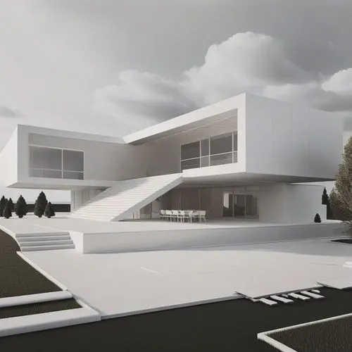 minimalist building ,prefab,render,renderings,renders,modern house,projet