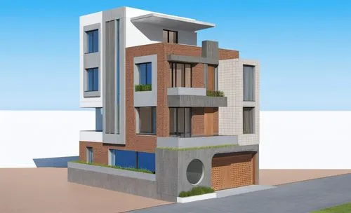 multistorey,3d rendering,sketchup,residential tower,condominia,modern architecture,revit,two story house,apartment building,modern house,cubic house,residential house,residencial,block balcony,amrapal